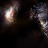 Artist impression of a pair of galaxies from the very early universe. Credit: NRAO/AUI/NSF; D. Berry.
